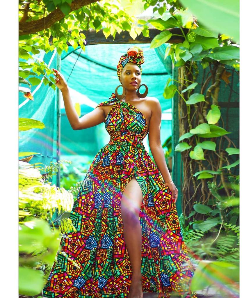 GREEN AFRICAN ANKARA PRINT PLUS SIZE CLOTHING PARTY DRESS – UK, US, Canada